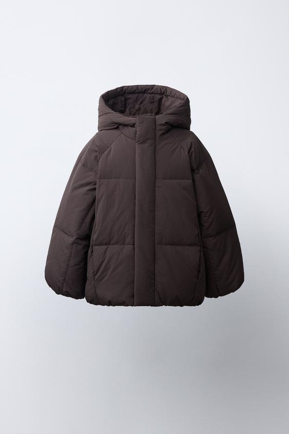 WATER-REPELLENT 50% FEATHER AND 50% DOWN JACKET - Brown by Zara - Image 0