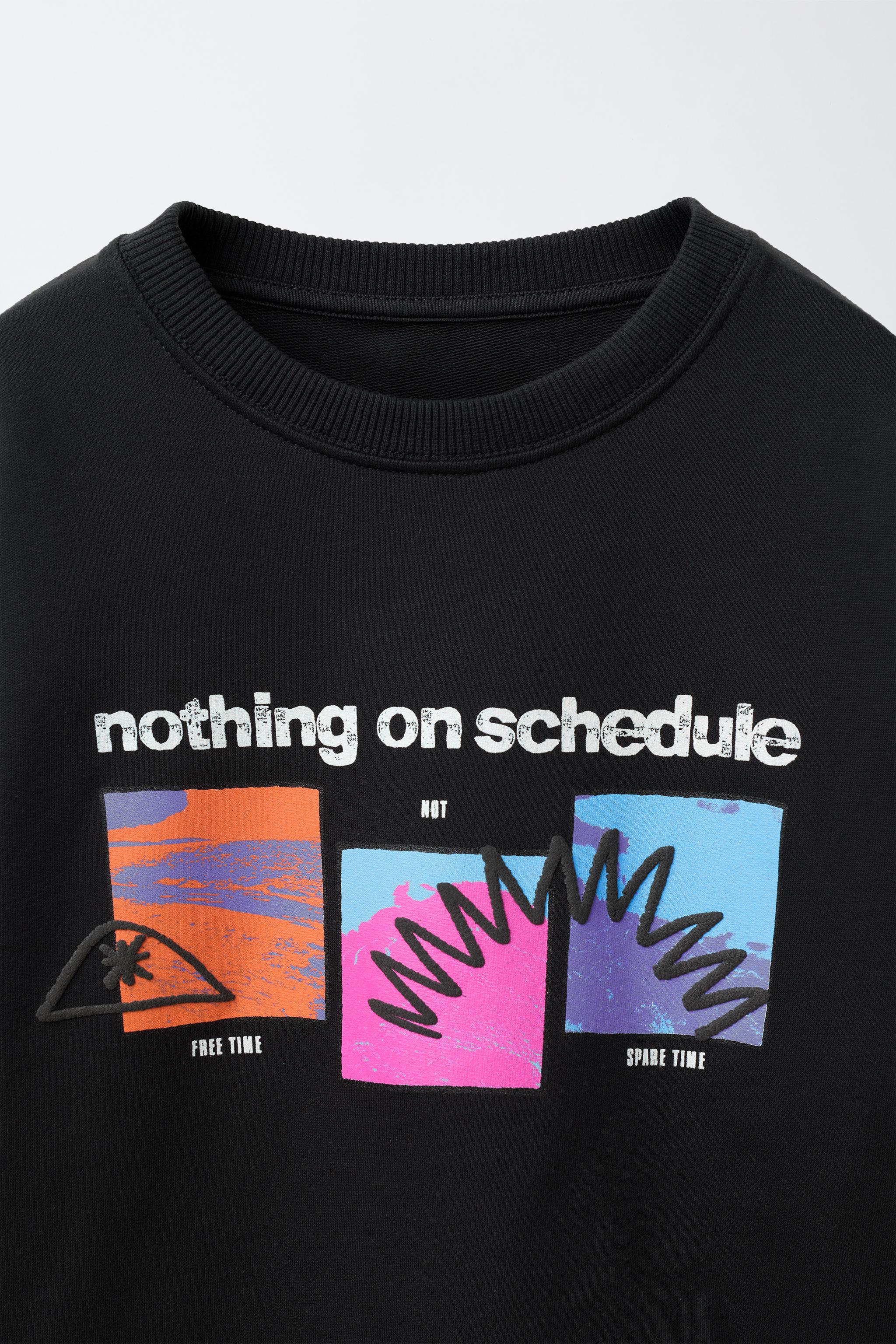 RAISED PRINT T-SHIRT - Dark anthracite | ZARA United States