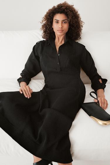BELTED SHIRT DRESS 50TH ANNIVERSARY - Black by Zara - Image 1