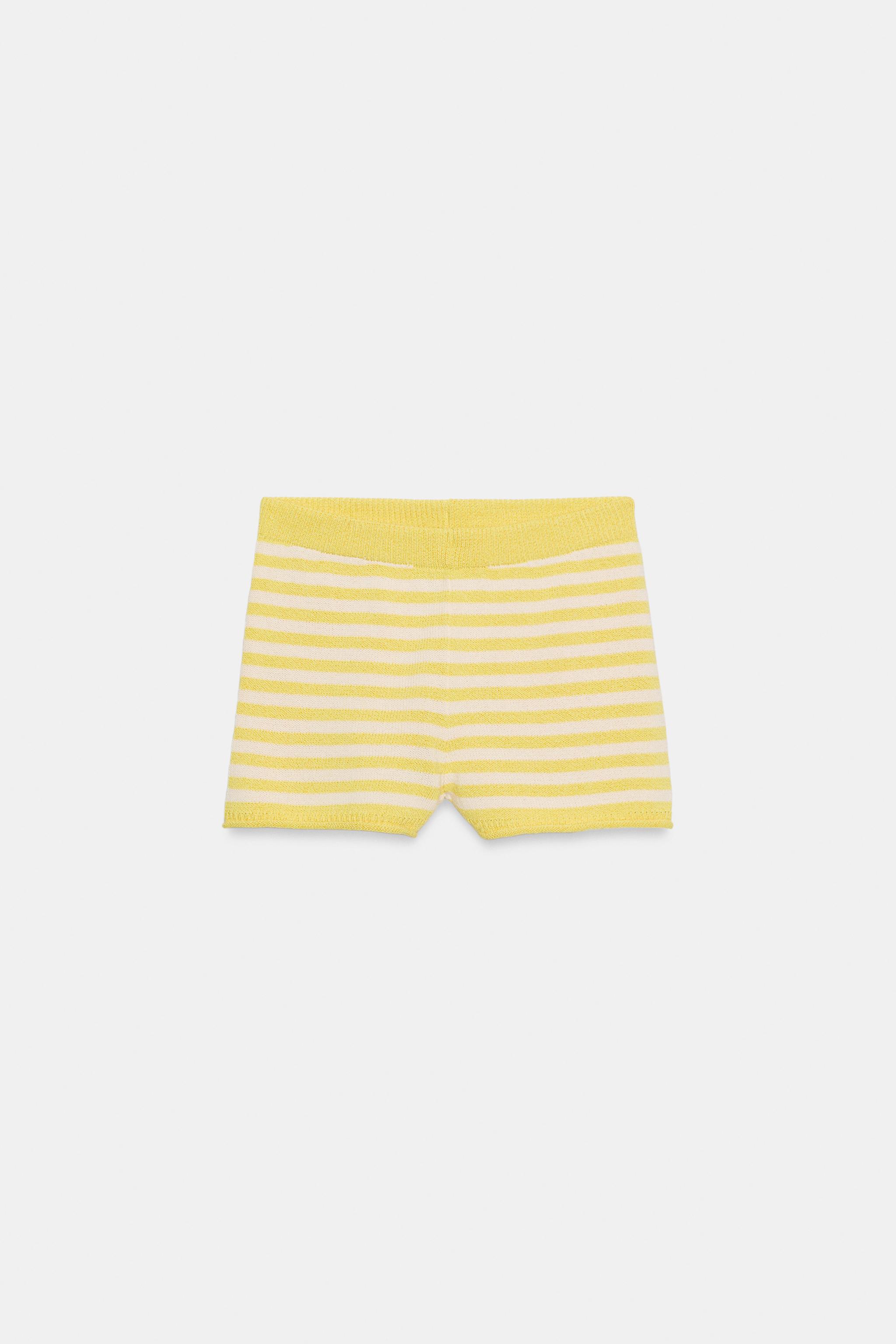 STRIPED KNIT SHORTS