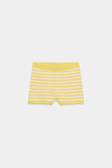 GESTREIFTE STRICKSHORTS - Print von Zara