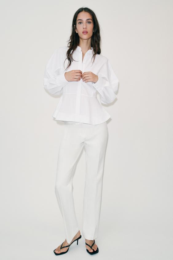 PEPLUM POPLIN SHIRT from Zara - $49.90