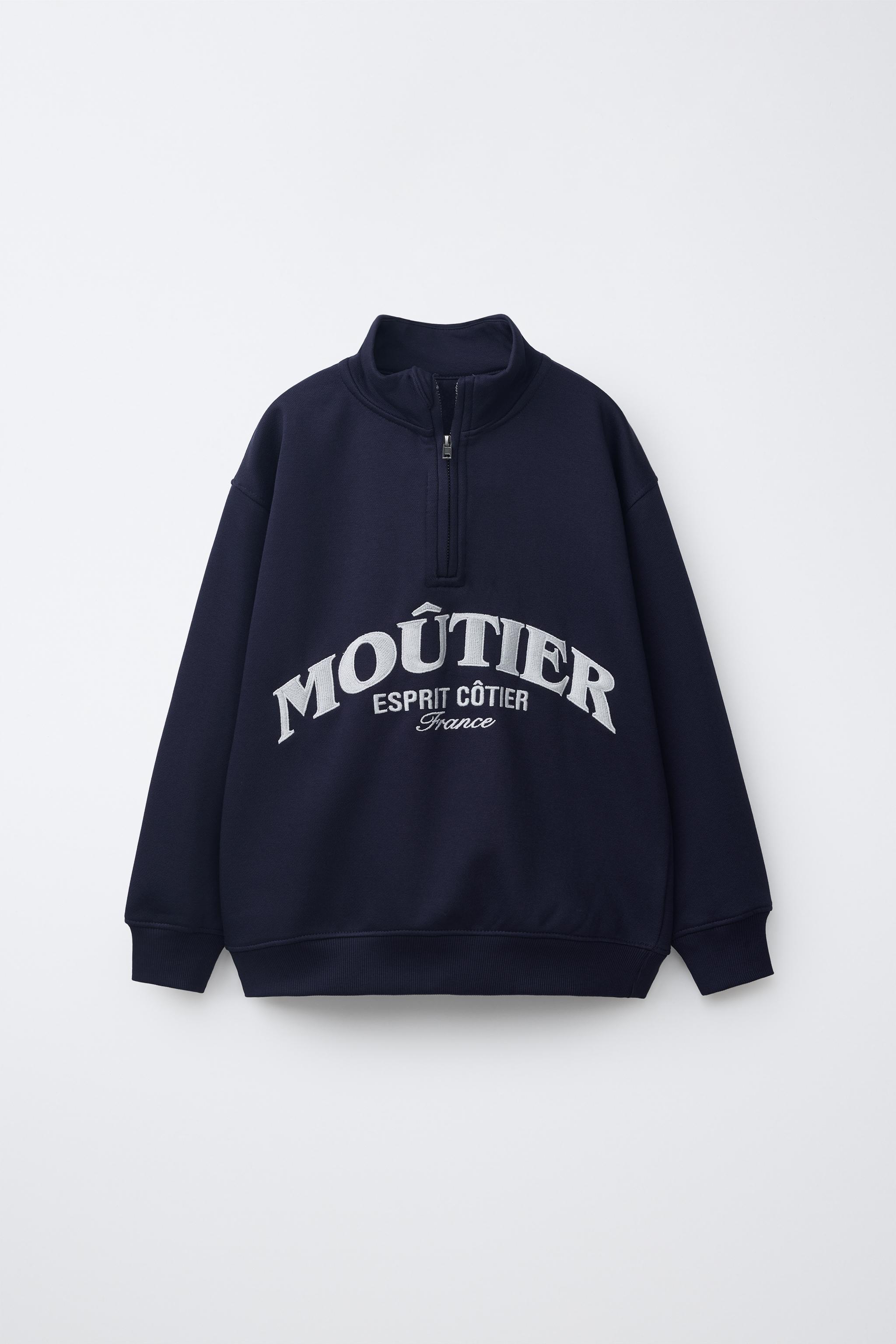 EMBROIDERED SWEATSHIRT - Bluish | ZARA South Africa