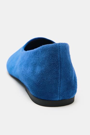 SUEDE BALLET FLATS - Bluish by Zara - Image 6