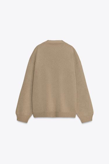 PULL OVERSIZE EN MAILLE - Beige clair de Zara - Image 7