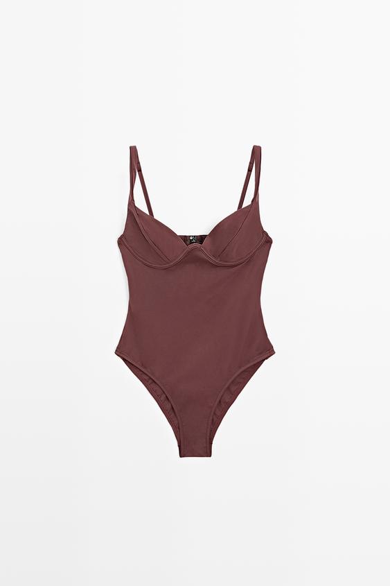 Swimsuit with underwire and wide straps from Zara - $130