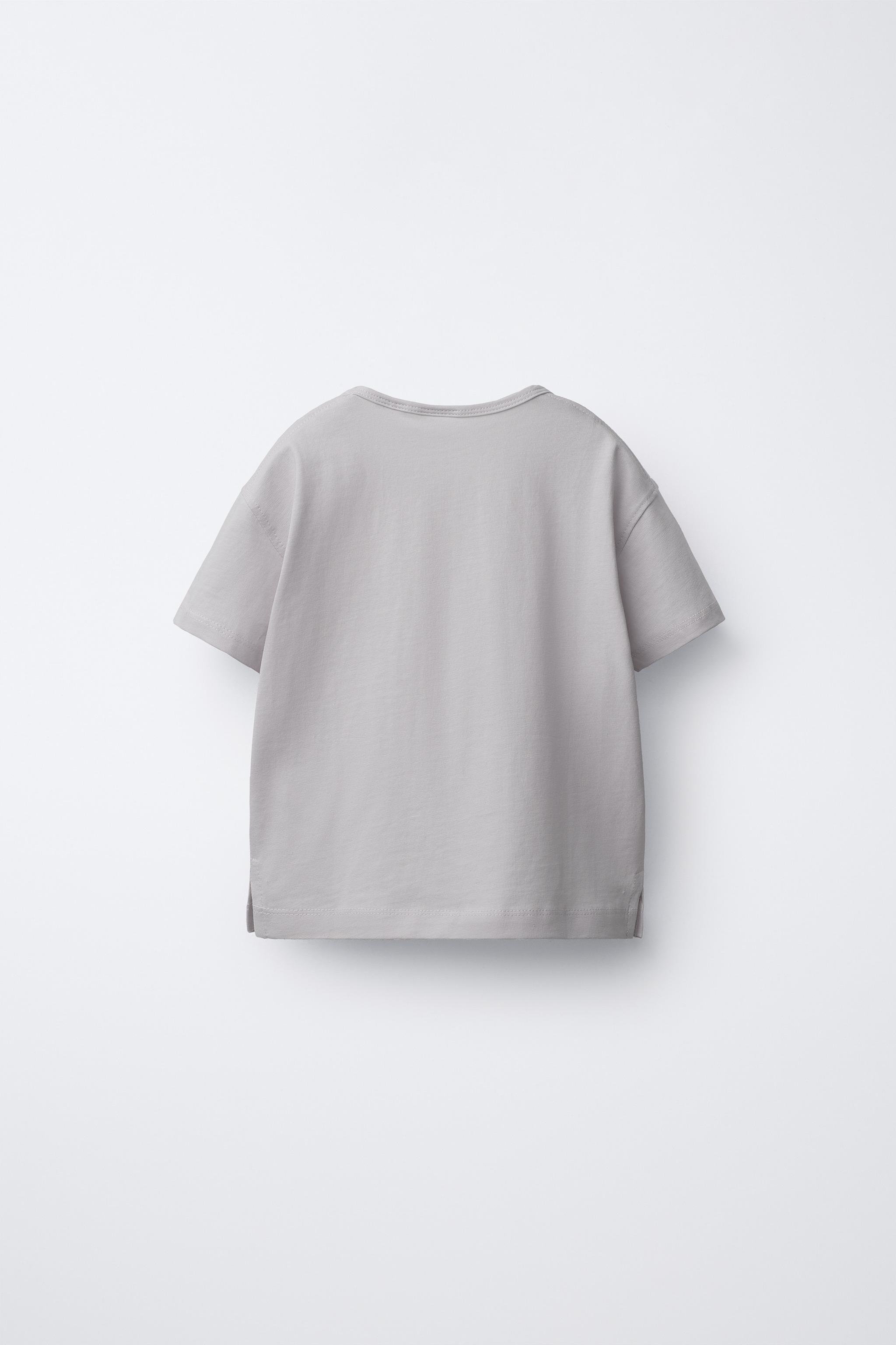 PLAIN T-SHIRT — Taupe grey