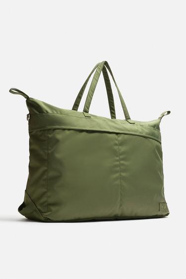 BOLSO DE VIAJE TÉCNICO - Verde Caqui de Zara