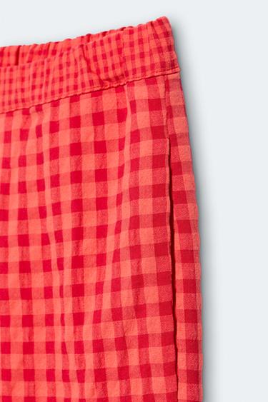 2-14 YEARS / LIMITED EDITION GINGHAM TROUSERS - Red / Orange by Zara - Image 2