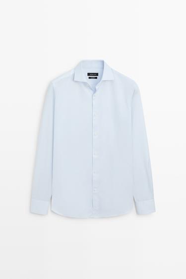 Slim fit striped 100% cotton shirt — striped 1