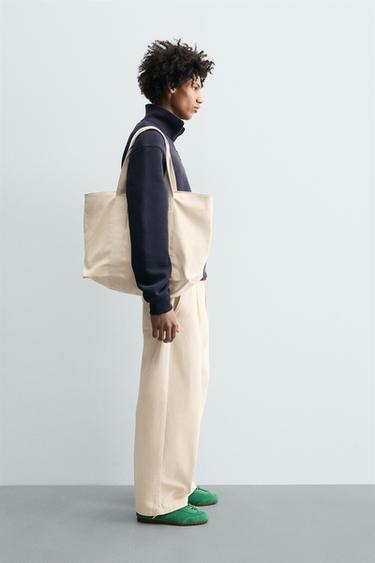 Zara QUARTER-ZIP SWEATSHIRT - Navy blue