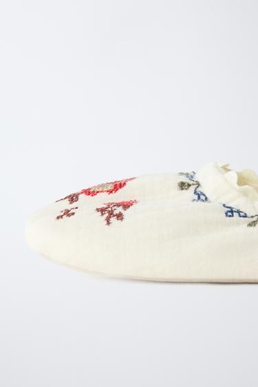 BASKETS D'INTÉRIEUR BRODÉES - Blanc de Zara - Image 5