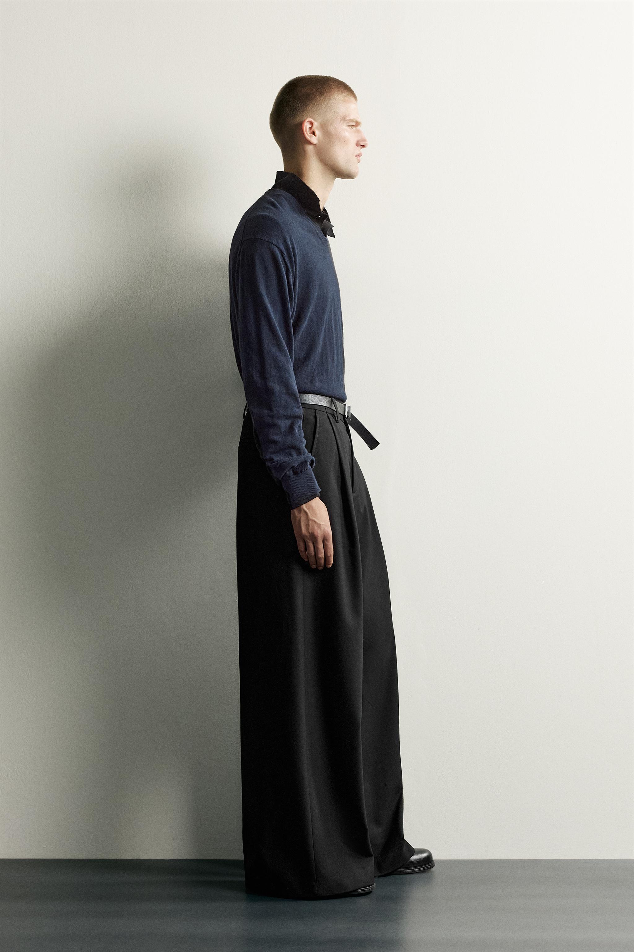 WIDE-FIT PLEATED PANTS - thumbnail 10