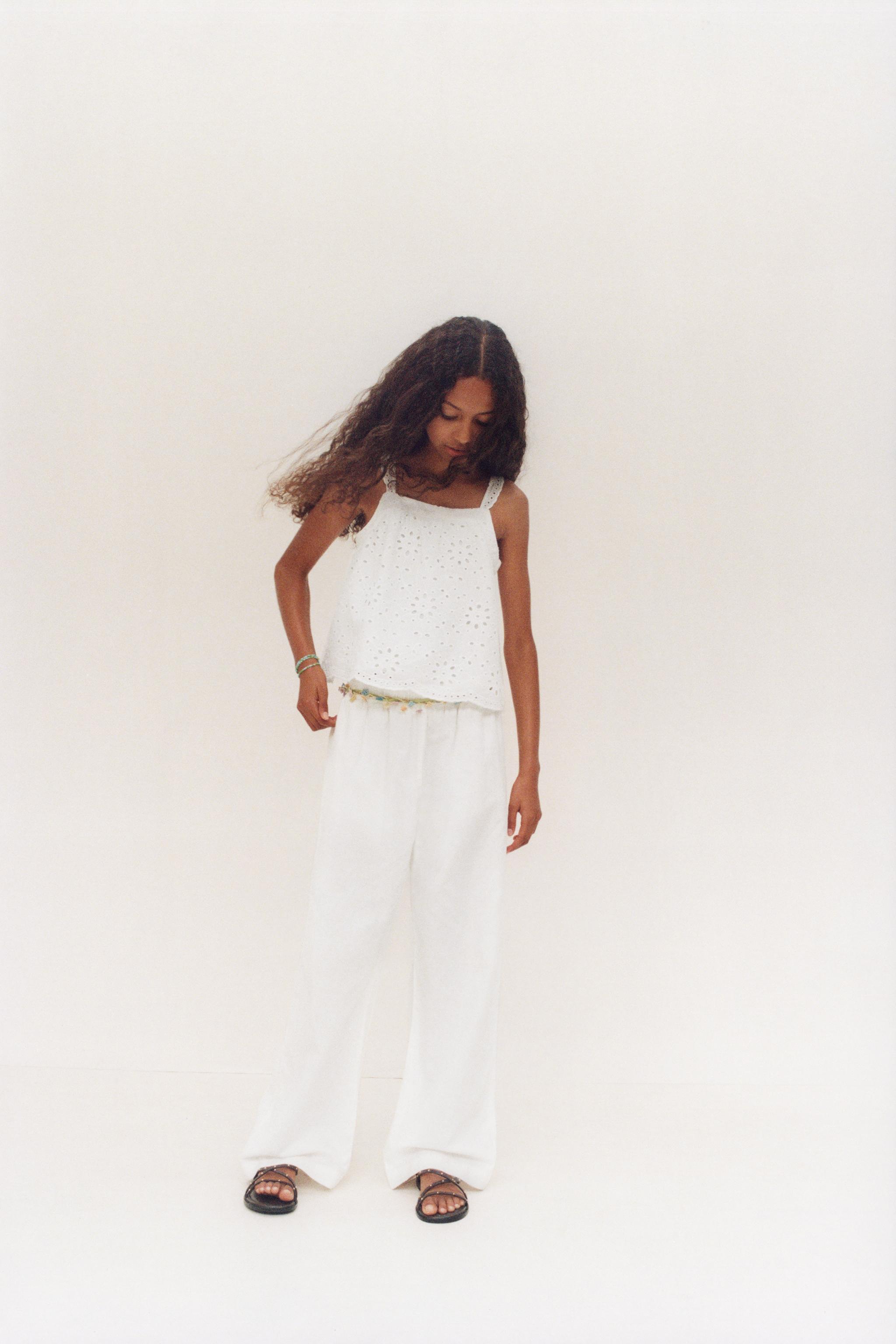 トップス Italy SCHIFFLY STRAP TOP - White | ZARA United States