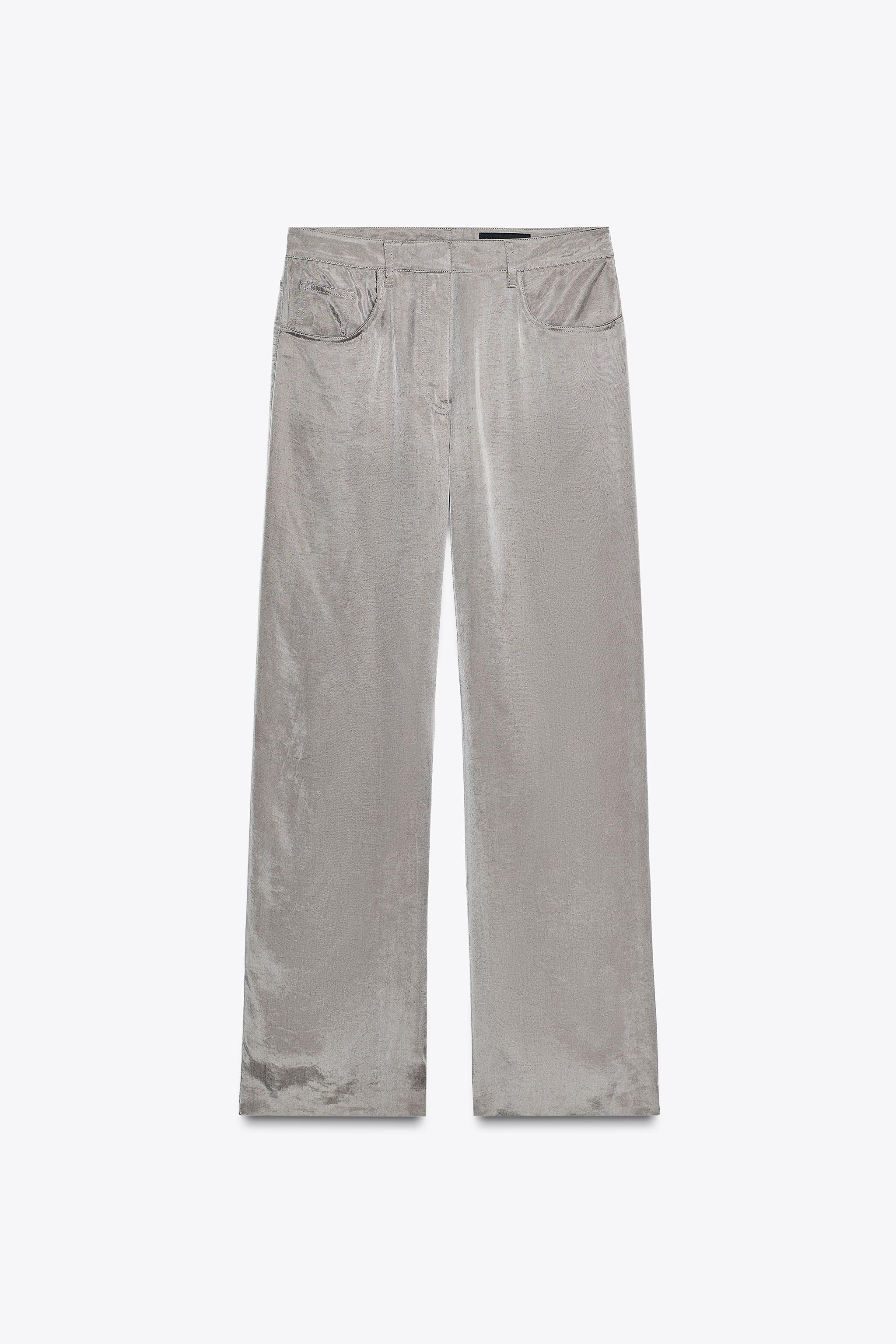 パンツ SHI SATIN SIDE LINE LOOSE SLACKS 2308 Sayge Pant Black in Cotton – The Row