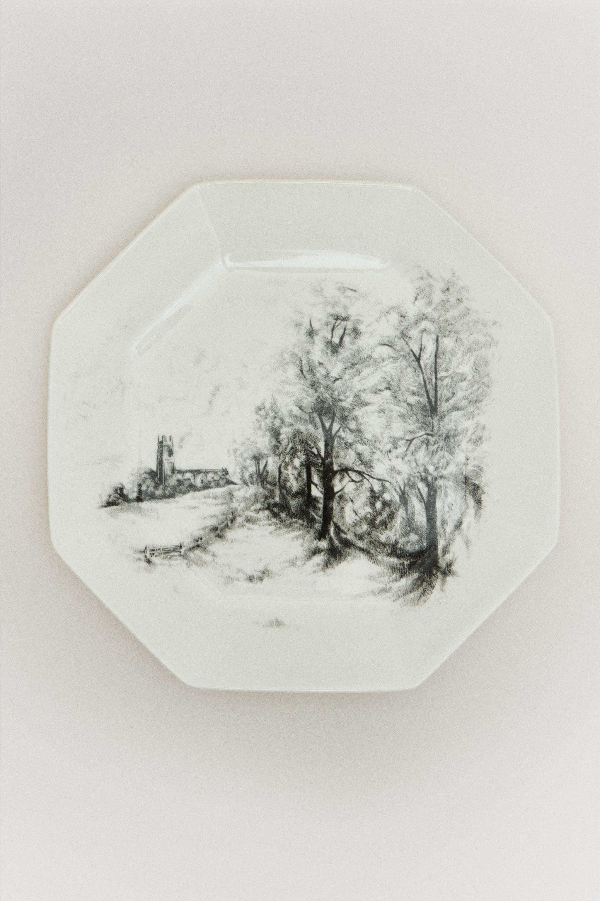 THE SKY OCTAGONAL FLAT PLATE