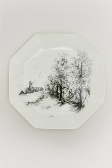 THE SKY OCTAGONAL FLAT PLATE — White 2