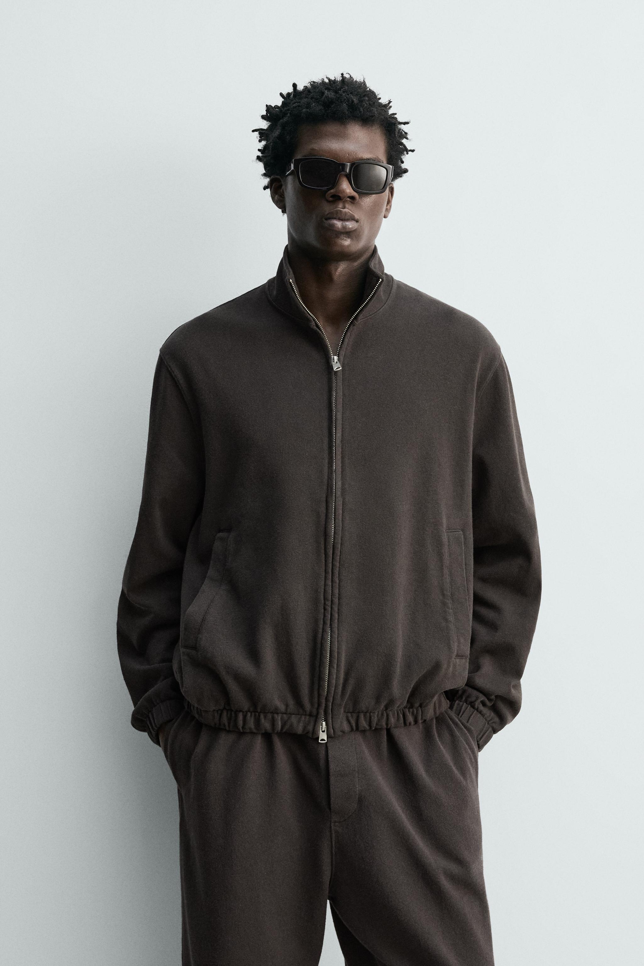 KNIT ZIP SWEATSHIRT