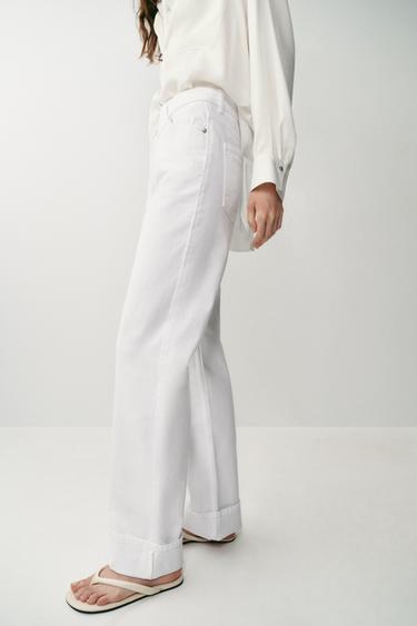 JEAN Z1975 DROIT TAILLE HAUTE ET CROISÉE - Blanc de Zara - Image 5