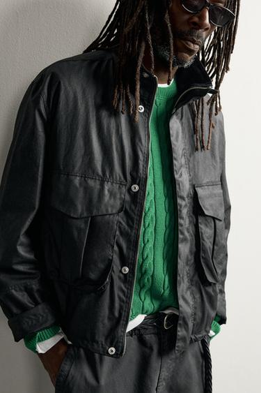 BLOUSON EFFET CIRÉ AARON LEVINE X ZARA - Noir de Zara - Image 5