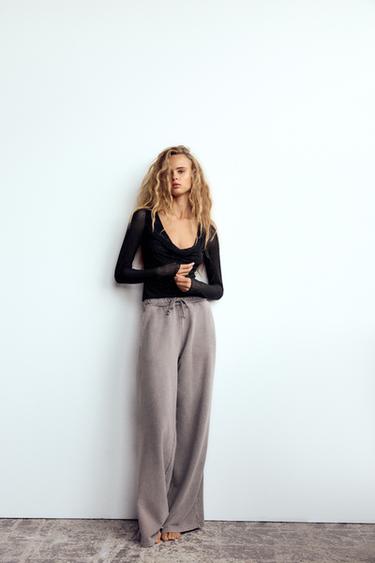 RHINESTONE TULLE TOP - Black by Zara - Image 0