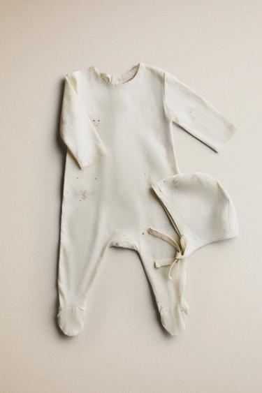 Zara NEWBORN RABBITS AND FLOWERS SET - Oyster-white - Image 0