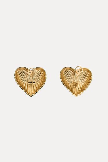 BOUCLES D'OREILLES CŒURS - Doré de Zara - Image 3