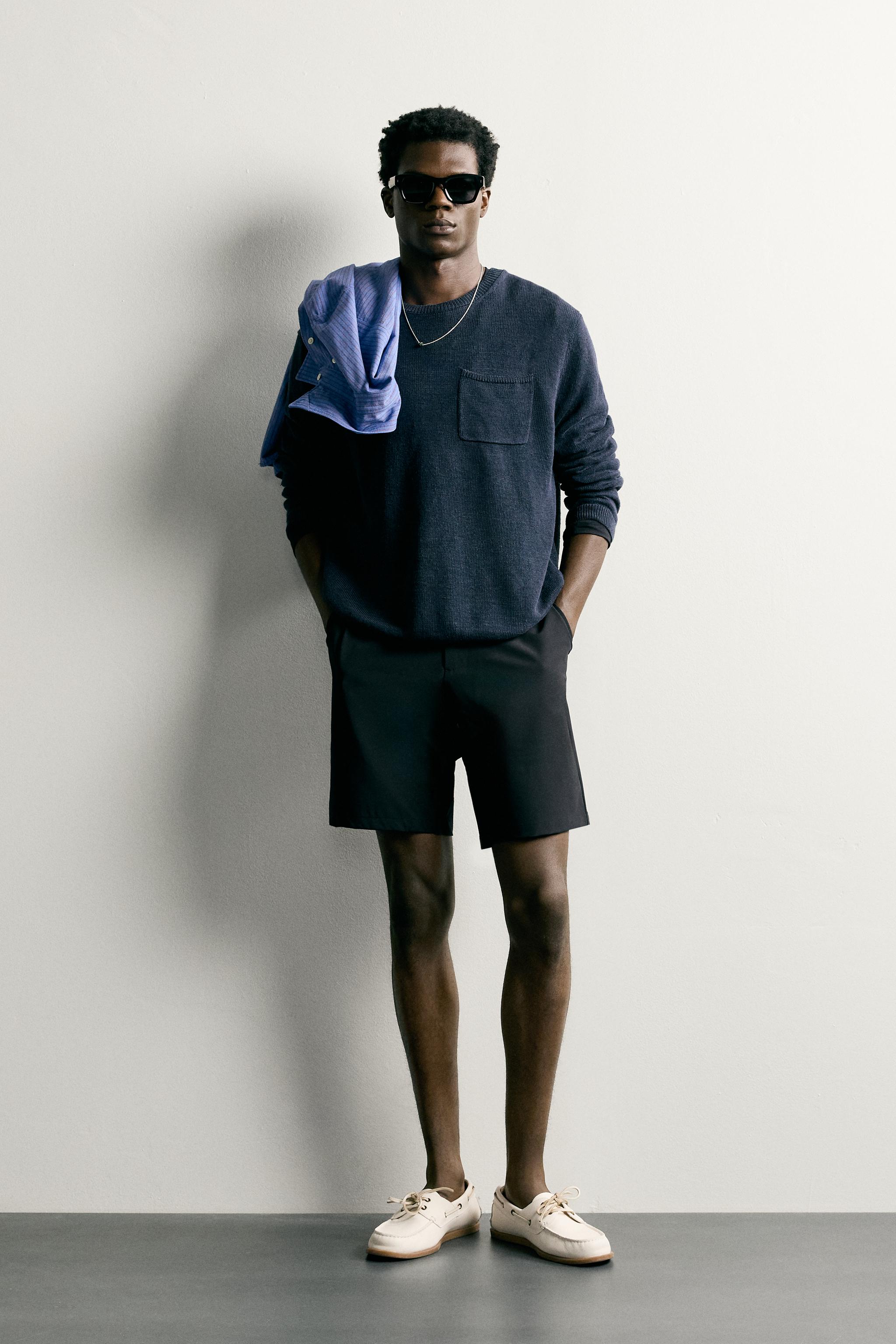 COMFORT TECHNICAL SHORTS - Navy blue | ZARA United States