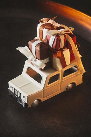 SPARKLY CAR CHRISTMAS TREE DECORATION - White by Zara - Image 4