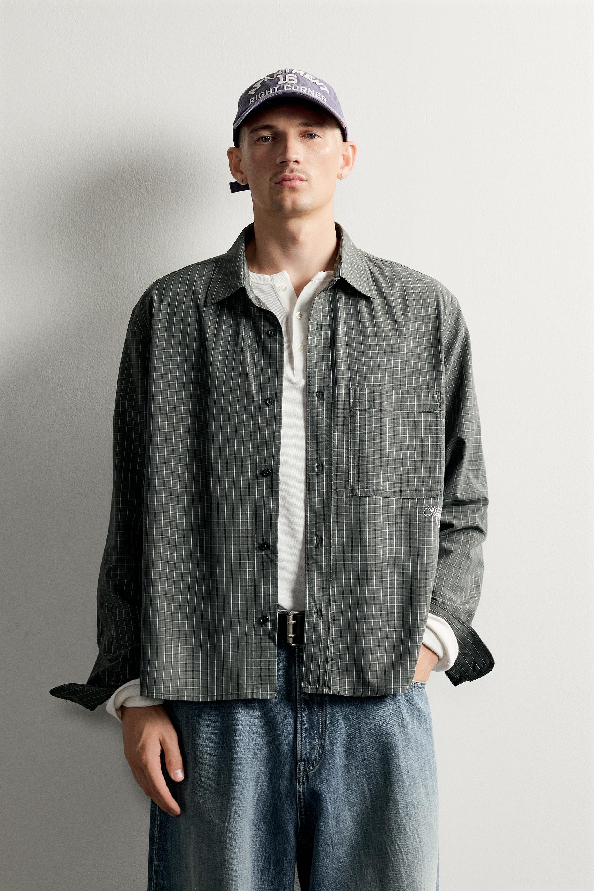 BOXY FIT PLAID SHIRT