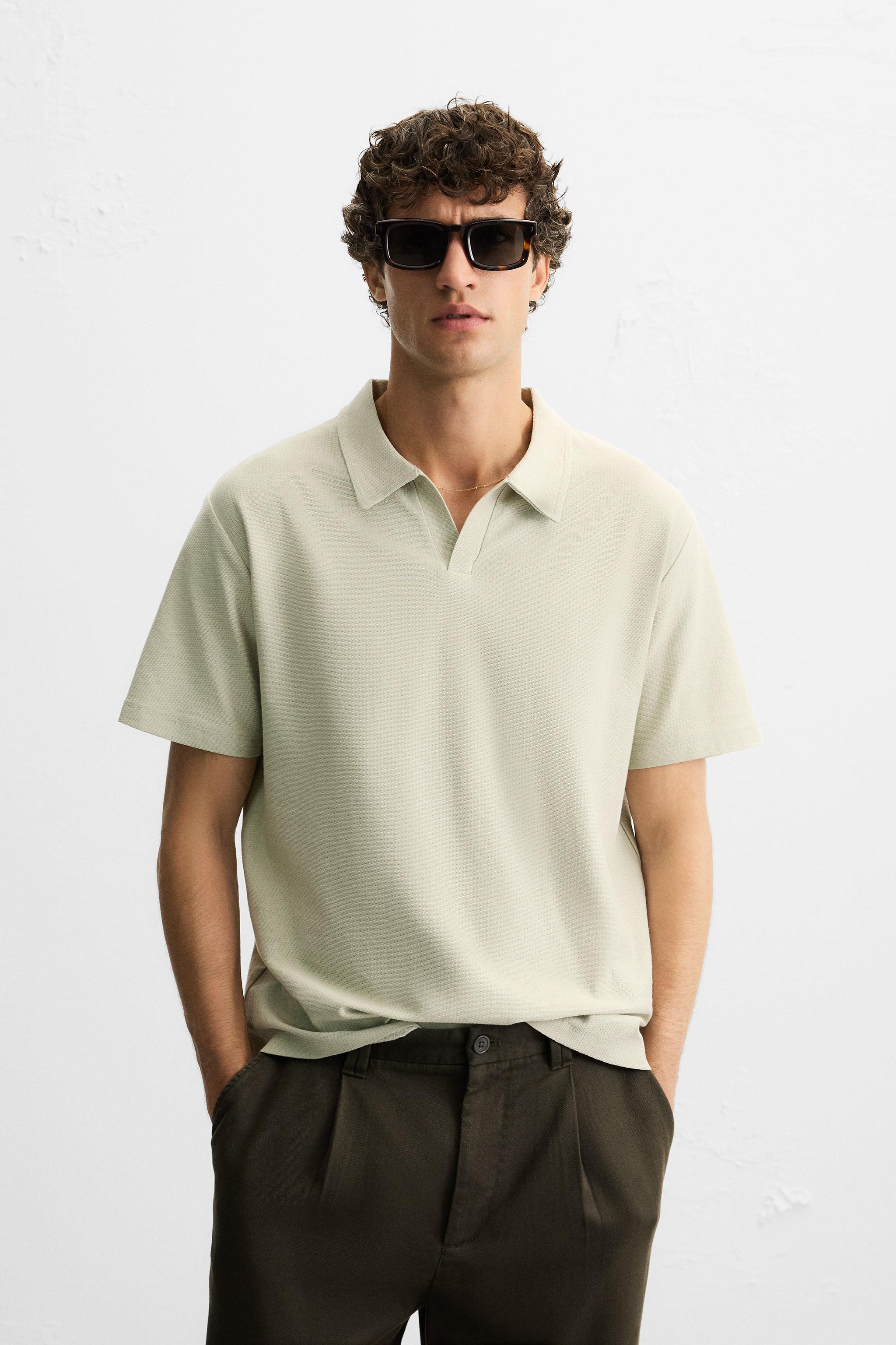 TEXTURED POLO SHIRT - Oyster-white | ZARA United States