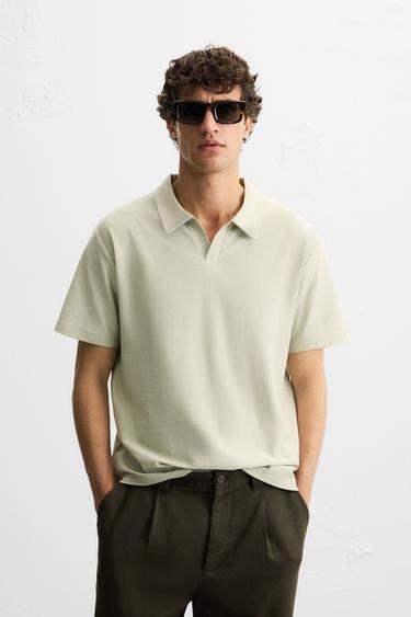 POLO ESTRUCTURA - Verde claro de Zara