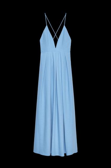 LANGES KLEID MIT SCHLEIFEN ZW COLLECTION - Himmelblau von Zara - Bild 0