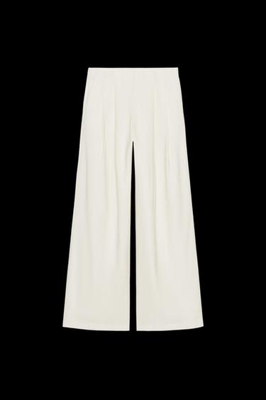 Zara PALAZZO PANTS - Ecru - Image 0