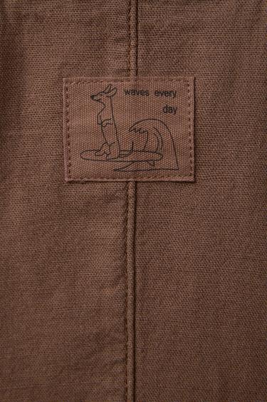 SOFT SHORT DUNGAREES - Dark brown by Zara - Image 3