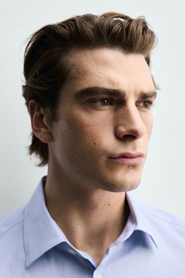 REGULAR FIT SHIRT - Sky blue by Zara - Image 4