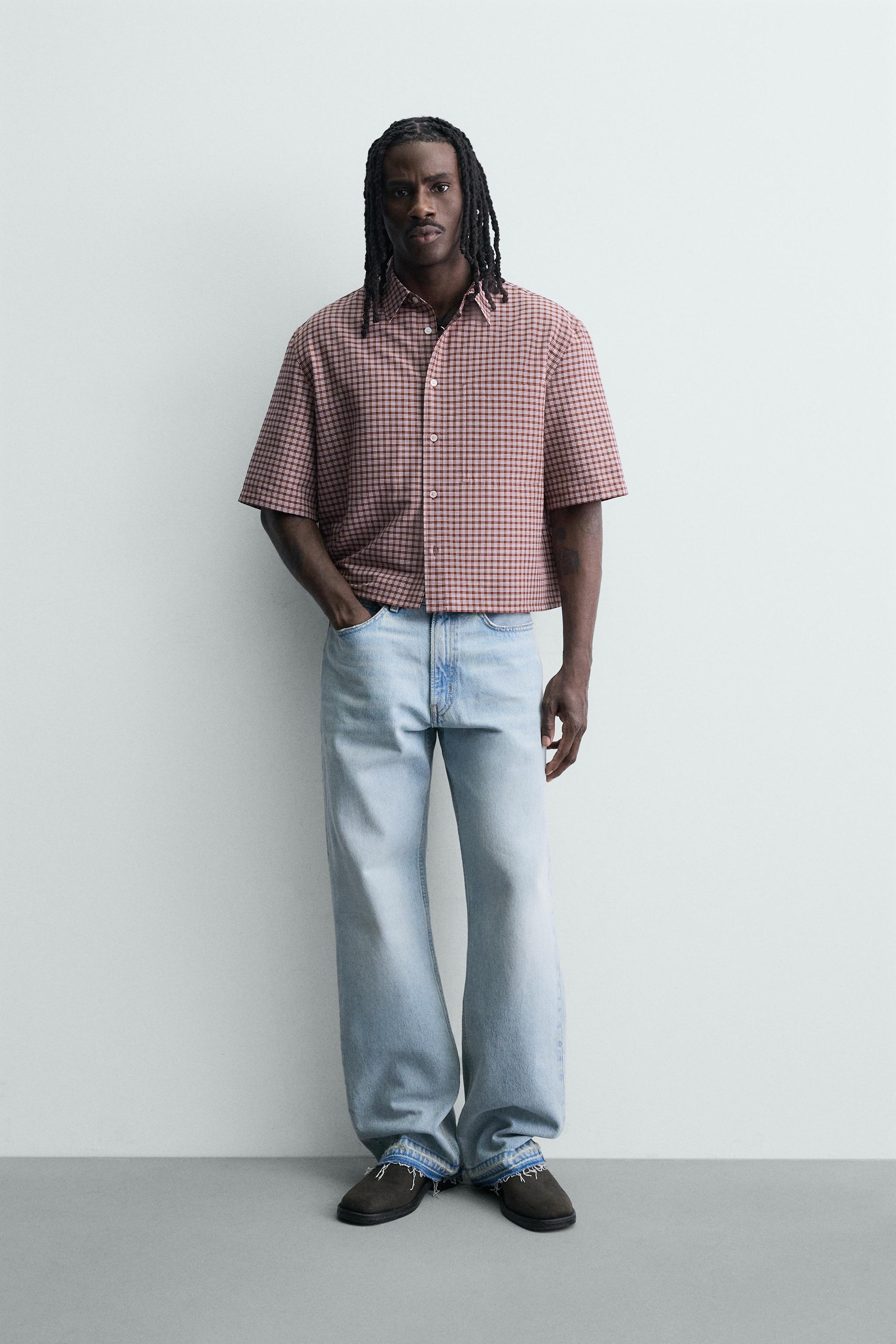 PLAID CROPPED FIT SHIRT