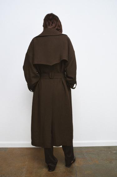 TRENCH FLUIDE LAINE ZW COLLECTION ÉDITION LIMITÉE - Kaki de Zara - Image 2