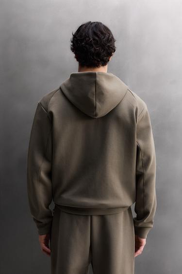 SWEAT TECHNIQUE ZIPPÉ À CAPUCHE - Sable de Zara - Image 2
