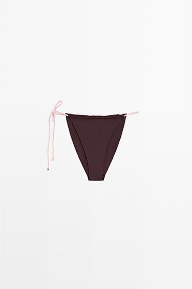 Contrast tie-side bikini bottoms — 142 2