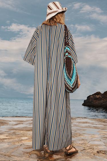 LIMITED EDITION STRIPED REVERSIBLE BUCKET HAT - Ecru by Zara - Image 3
