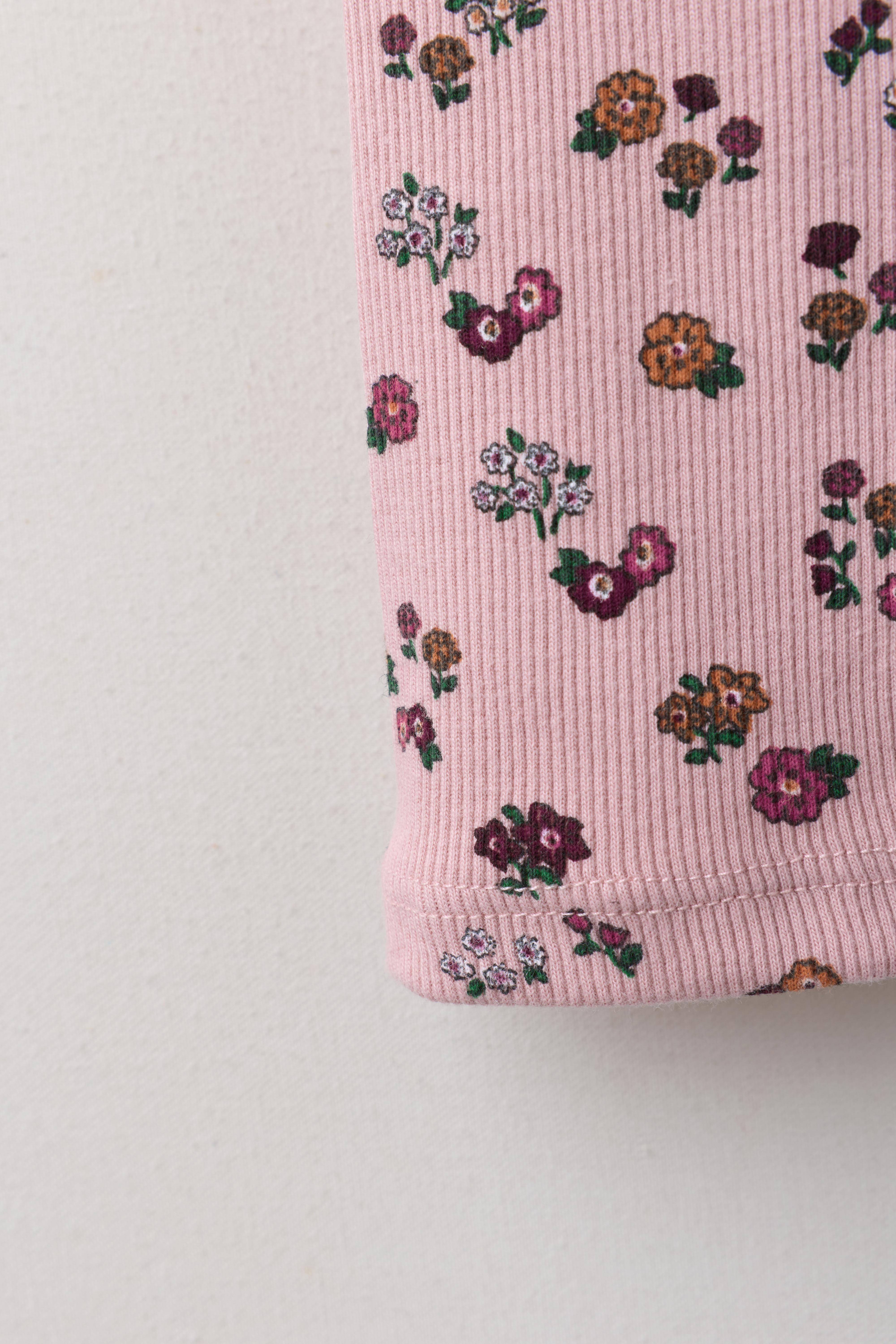 LEGGING CÔTELÉ IMPRIMÉ À FLEURS