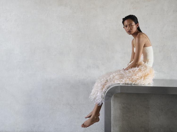 ZW COLLECTION LIMITED EDITION FEATHER SKIRT