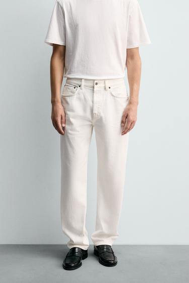 JEAN DROIT LONGUEUR CHEVILLE SELVEDGE - Écru de Zara - Image 2