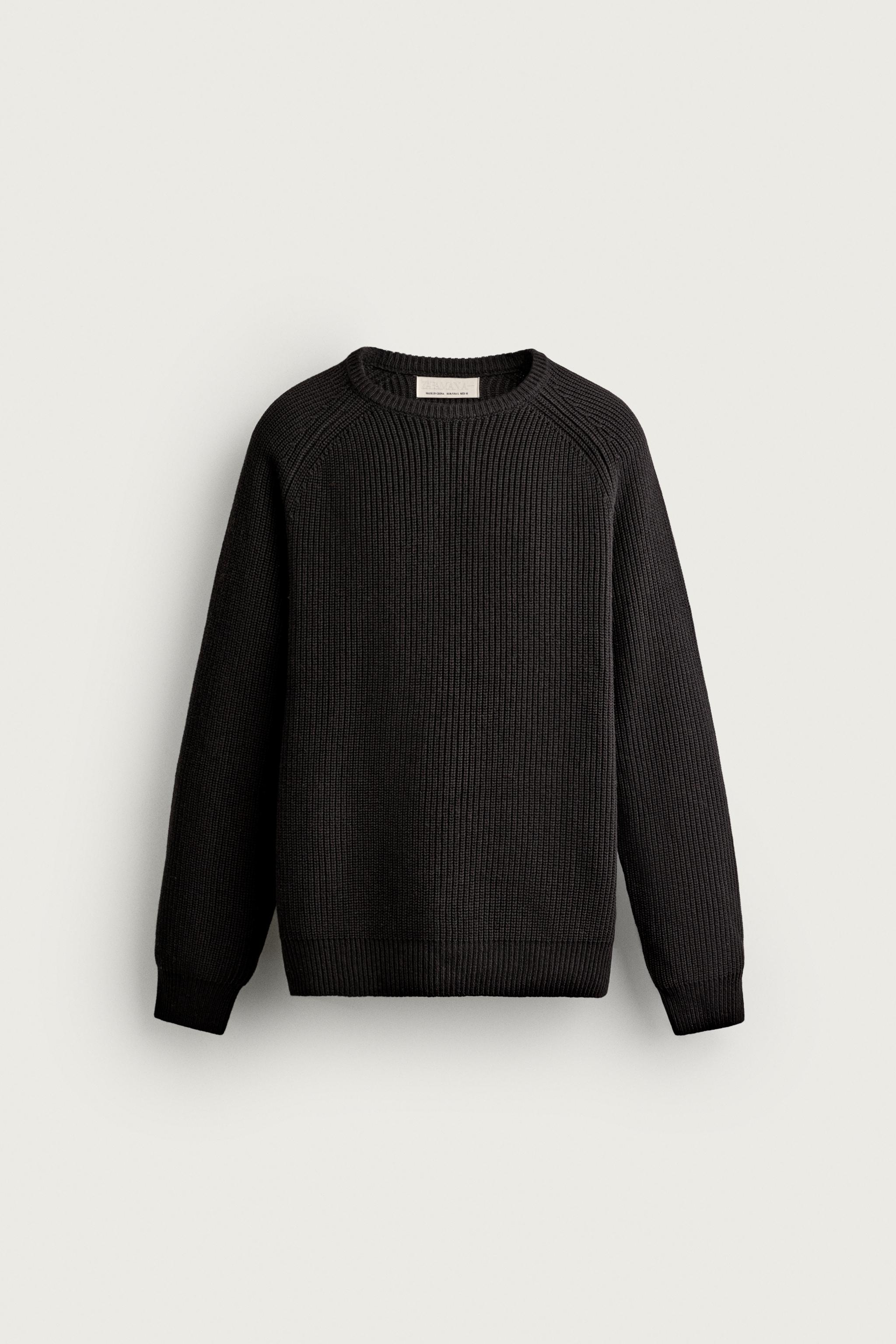 PULL EN MAILLE PERLÉE COTON-LAINE