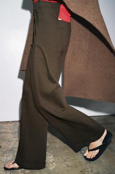 LONG KNIT CAPE - camel by Zara - Image 5