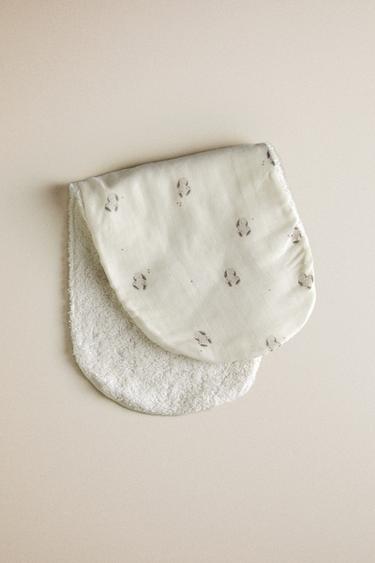 KIDS' BUNNY SHOULDER BIB - Cream by Zara