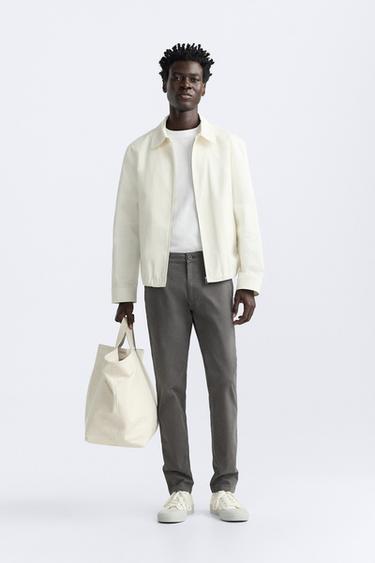 SKINNY FIT CHINO TROUSERS - Anthracite grey by Zara - Image 0