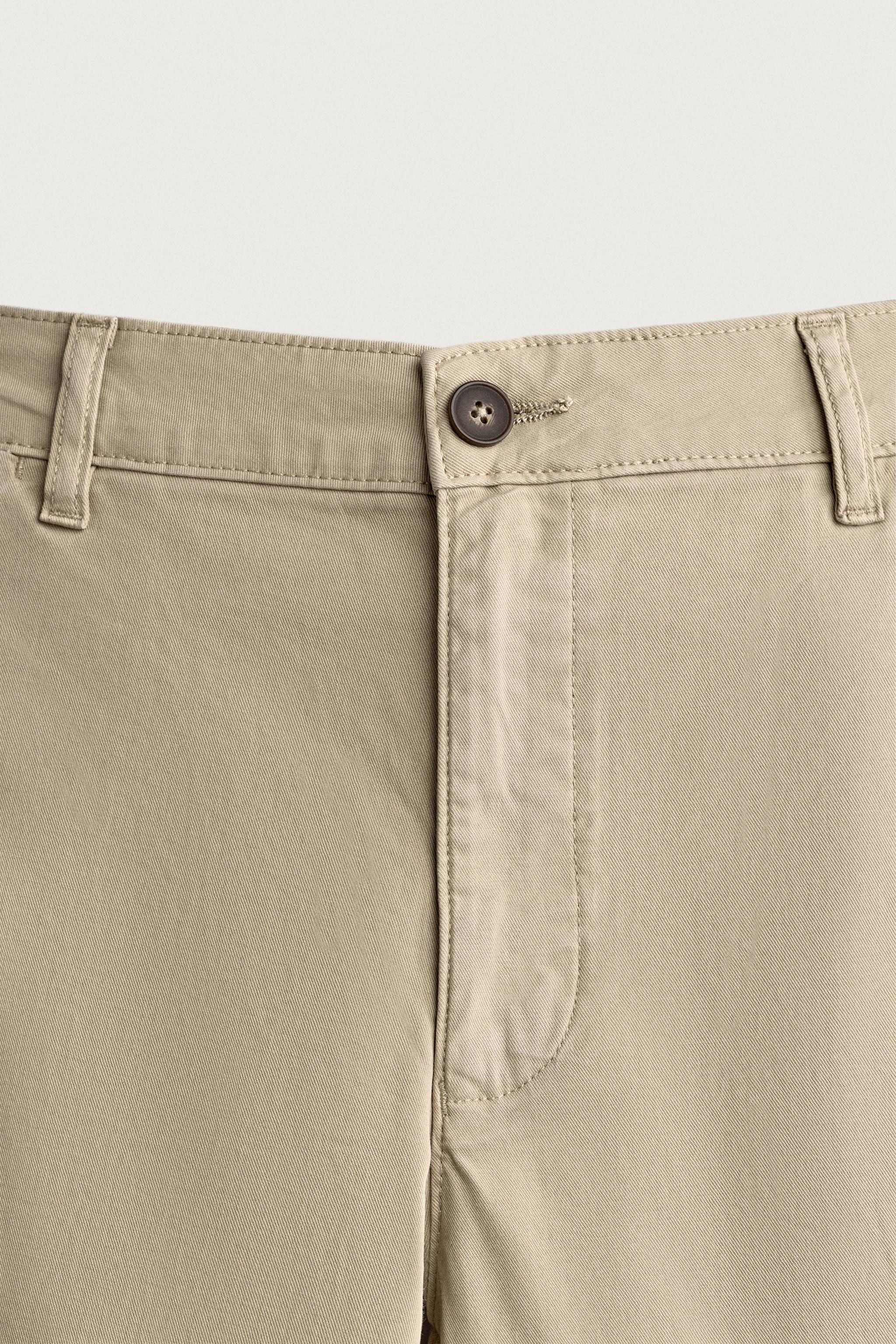 Мужские брюки Zara SLIM FIT CHINO PANTS — фото 7