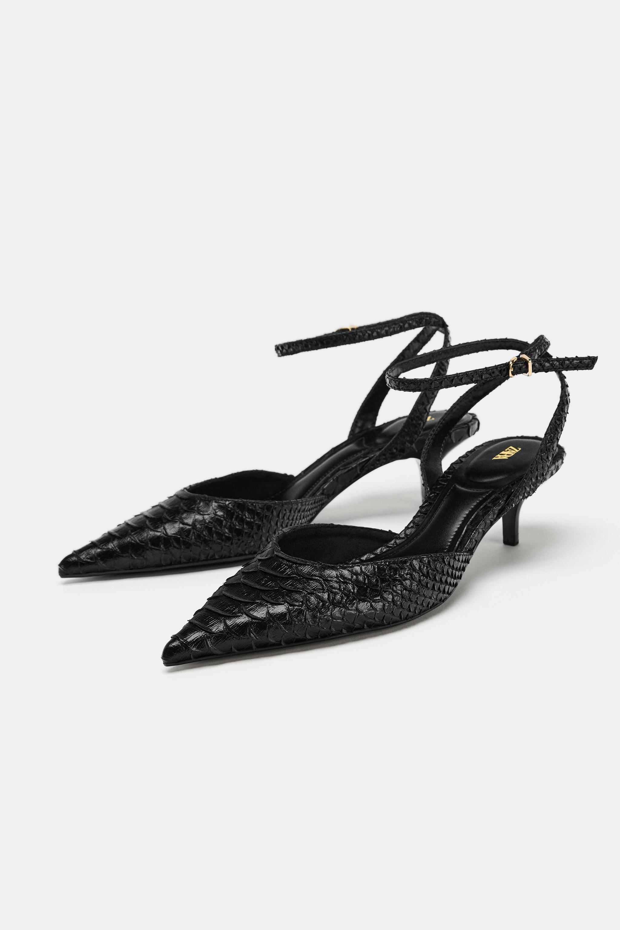 EMBOSSED SLINGBACK SHOES